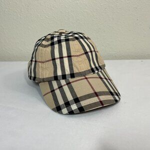 Burberry Baseball Cap Hat Adjustable Snap Band One Size Nova Check Unisex